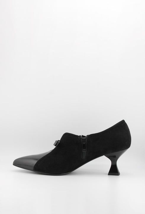 DFC Relax Suede Patent Leather Bow Heels